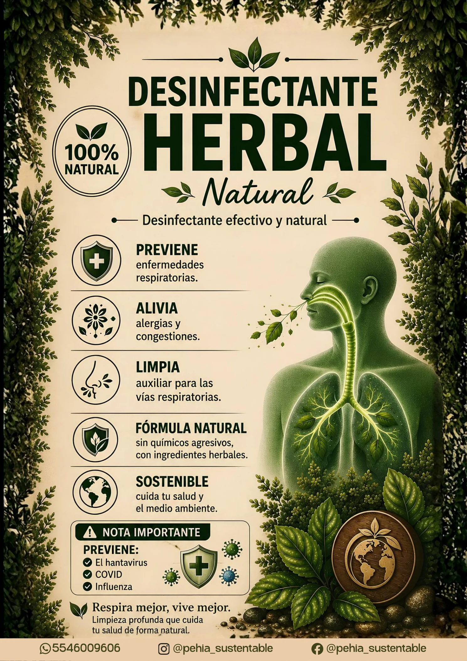 Ficha de Desinfectante Herbal Natural.